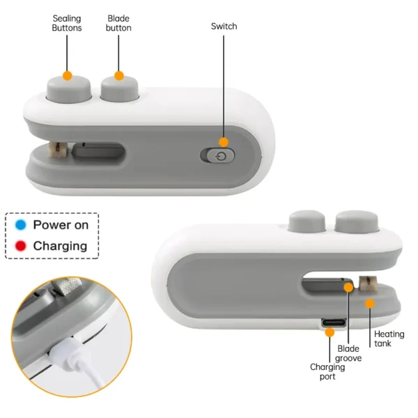 Mini selladora térmica para envases de alimentos - Imagen 2